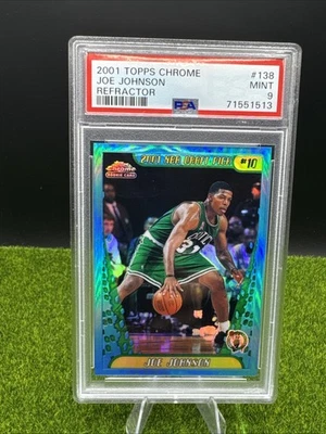 Joe Johnson 2001-02 Topps Chrome Refractor (RC) #138 Celtics PSA 9 - Image 1 of 2