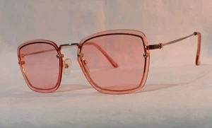 Unbranded 18-104 Sunshades Gold, Pink Lenses 52□16-145 - Picture 1 of 4