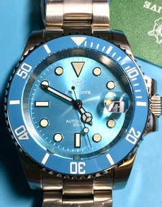 STEELDIVE SUB DIVER WATER GHOST 41 MM ESFERA TURQUESA SEIKO NH35 ¡AUTO ZAFIRO! - Imagen 1 de 20