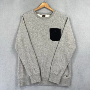Scotch & Soda Sweatshirt Herren Large grau Rundhals Pullover Tasche Freizeitpullover - Bild 1 von 8