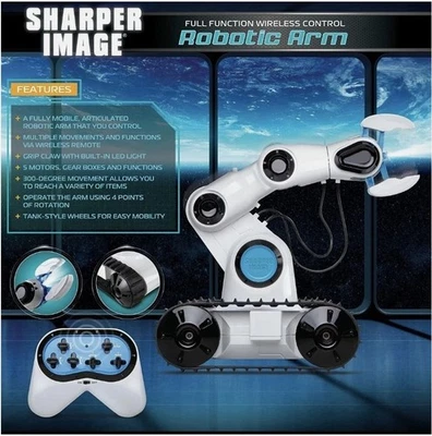 Sharper Image FULL FUNCTION WIRELESS CONTROL Robotic Arm - Image 1 of 4