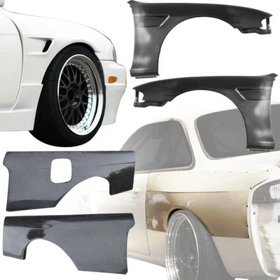 VSaero FRP TKYO v1 Wide Body Fender Set 4pc 30/30mm (S14) for 240SX Nissan 95-9 Foto 1 de 2