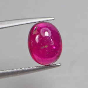 3.02 Cts Natural Rubelite Tourmaline Oval Cabochon Cut Pink Color  Gemstones - Picture 1 of 5