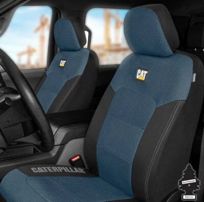 Juego de fundas de asiento para asientos delanteros para auto camión HYUNDAI Caterpillar - paquete azul Foto 1 de 4