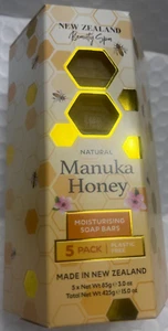 NUOVA ZELANDA BEAUTY SPA MIELE DI MANUKA NATURALE (CONFEZIONE DA 5) BARRETTE IDRATANTI 5X 3,0, OZ - Foto 1 di 3