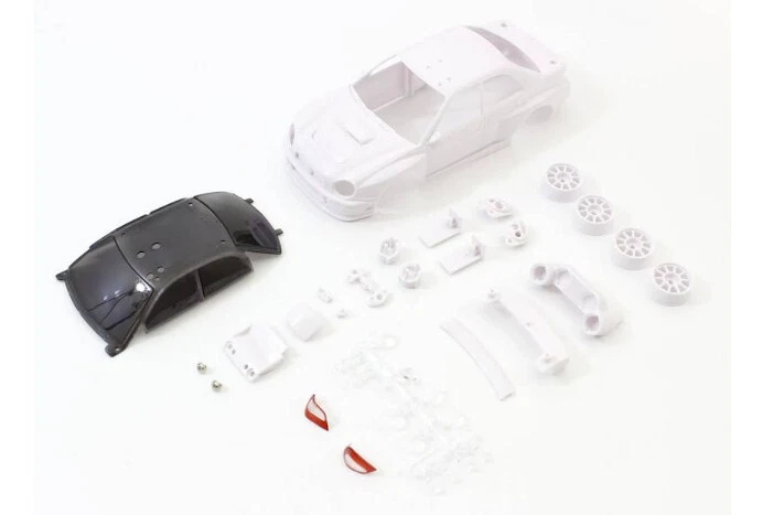 NUEVO Kyosho Impreza WRC 2002 Juego de carrocería blanca con ruedas Mini-Z Foto 1 de 1