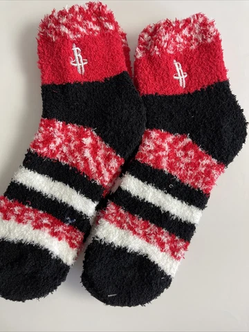 2 PAIR SET! Houston Rockets FBF Women’s Cozy Fuzzy Sleep Socks. OSFM (B1) Cover