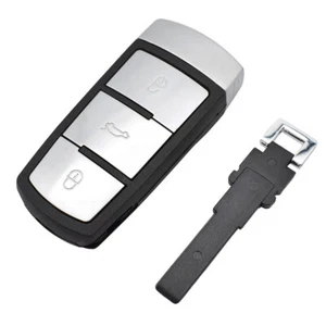For VW VOLKSWAGEN Passat B6 B7 CC Fob Case Shell + Blade 3Button Remote Car Key - Picture 1 of 6