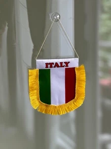 Italy Wimpel Banner kleine Flagge für Auto Truck Hause Büro mit Saugnapf - Picture 1 of 3