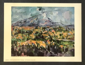 Mont Sainte-Victoire von Cezanne Druck 1958 1959 Metropolitan Seminare of Art Vintage - Bild 1 von 3