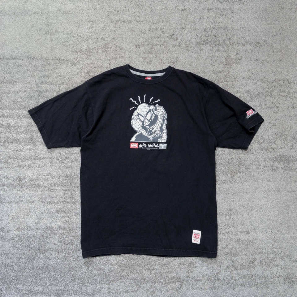 Spider Man Ecko Unltd. de colección Camisa Black Rhino Exhibit 1972 Marvel M Algodón Foto 1 de 4