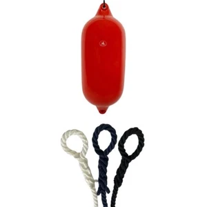 1 x HURRICANE Bootsfender: rot PM08 - FREE SPLICED END 10MM SEIL - Bild 1 von 2