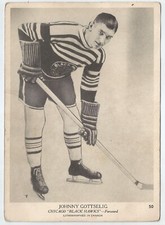 1939-40 O-Pee-Chee V301-1 Johnny Gottselig Card #50 Chicago Black Hawks