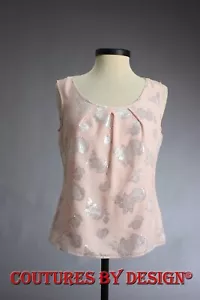 St John Knits Fil Coupe Silk Metallic Shell Top Gelato Sz X-Large NWT MSRP $590 - Picture 1 of 2