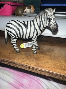 Vintage 1998 Schleich Zebra Toy Figure 14148 Play Zoo 3.25” - Picture 1 of 7
