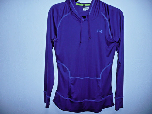 VETEMENTS Felpa con cappuccio pullover viola manica lunga Under Armour con tasche taglia M D