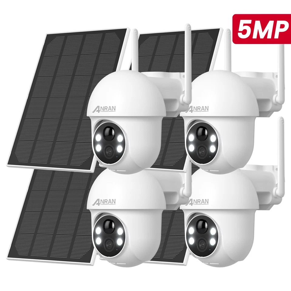 ANRAN 5MP Wireless PTZ Solar Security Camera Battery Powered Outdoor WiFi CCTV - image 1 of 4