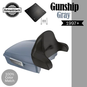 Paquete envolvente GUNSHIP GRIS Rushmore Chopped Tour Pak para 97+ Harley/Softail - Imagen 1 de 12