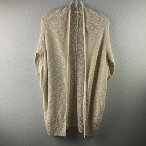 Silence & Noise Anthropology Cocoon Knit Open Circle Cardigan Sweater Cream Sz S - Picture 1 of 9