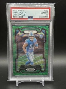 2023 Prizm Football Green Wave Sam Laporta RC PSA 10 - Picture 1 of 2