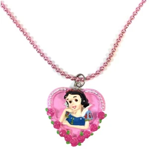 Disney Princess Snow White Pink Necklace Pendant Licensed Product - Picture 1 of 2