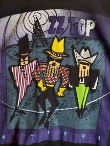 VTG Zz Top Antenna Tour Single Stitch T Shirt 1994 Rock Band USA L 90s Concert - Picture 1 of 9