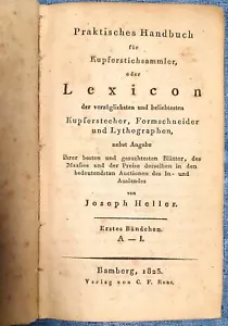1823 Praktisches Handbuch für Kupferstichsammler Lexicon Antik Buch - Bild 1 von 10