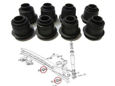 Silentblocs des bras arrières pour Fiat 127 (modèles avant octobre 1977) - Photo 1/3