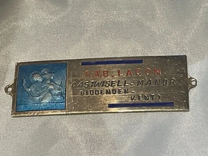 RWB LACON CASTWISELL MANOR BIDDENDEN KENT Autohaus Armaturenbrett Emaille Abzeichen - Bild 1 von 5