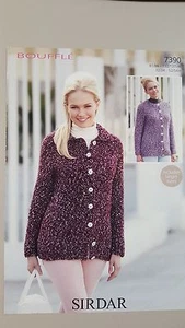 Sirdar Knitting Pattern #7390 Ladies Cardigans to Knit Bouffle Yarn - Picture 1 of 1