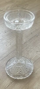 ANTIQUE TALL PRESSED GLASS FAIRY LIGHT STAND - Picture 1 of 4