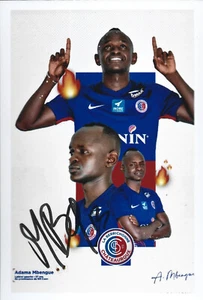 FOOTBALL PHOTO ADAMA MBENGUE CHATEAUROUX SIGNATURE ORIGINALE - Picture 1 of 1