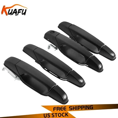 Manija de puerta exterior negra 4 piezas para Chevy Tahoe Silverado GMC Yukon 2007-2014 Foto 1 de 4