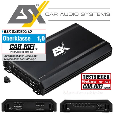 ESX SXE2800.1D 2800 Watt digitaler 1-Kanal Verstärker Auto Endstufe Subwoofer - Bild 1 von 2