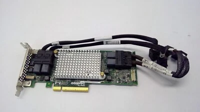 Adaptec ASR-81605ZQ 12G SAS 16-Port 1GB Cache PCIe x8 RAID Controller W/Cables - Image 1 of 3