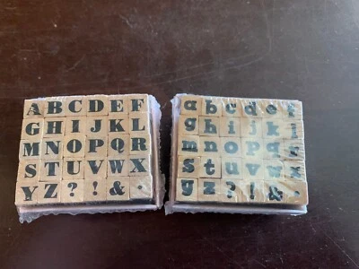 МИНИ АЛФАВИТ набор марок из 30 букв/символов лот x 2 упаковки различных шрифтов новый! - Изображение 1 из 3
