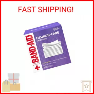 Band-Aid Brand Cushion Care Non-Stick Gauze Pads, Individually-Wrapped, Medium, - Picture 1 of 2