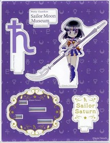 Sailor Saturn Acrylic Stand Pretty Guardian Sailor Moon Museum 5.3x4.1in Used