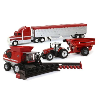 ERTL 1/64th Massey Ferguson 4 Piece Harvesting Set 16260 - Image 1 of 2
