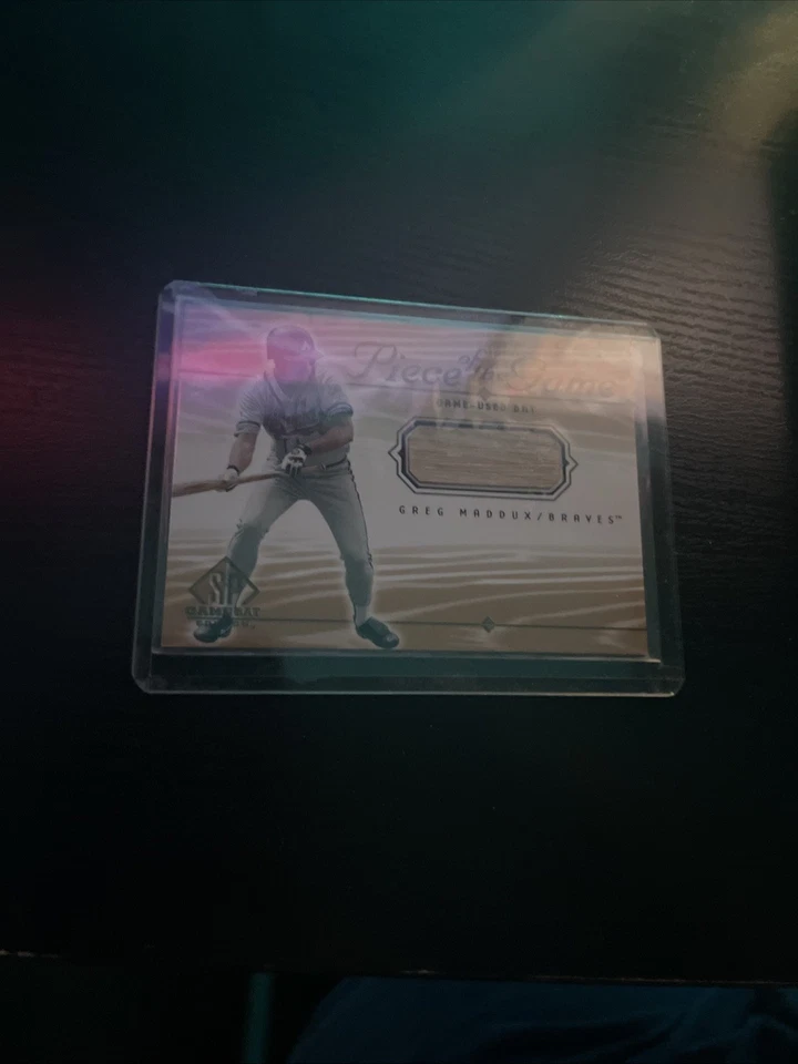 Tarjeta de béisbol 2001 SP PIECE OF THE GAME GREG MADDUX BATE USADA EN JUEGOS #GM BRAVES Foto 1 de 1