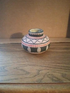Pottery Bowl Hand painted Southwest Aztec Style - Picture 1 of 7