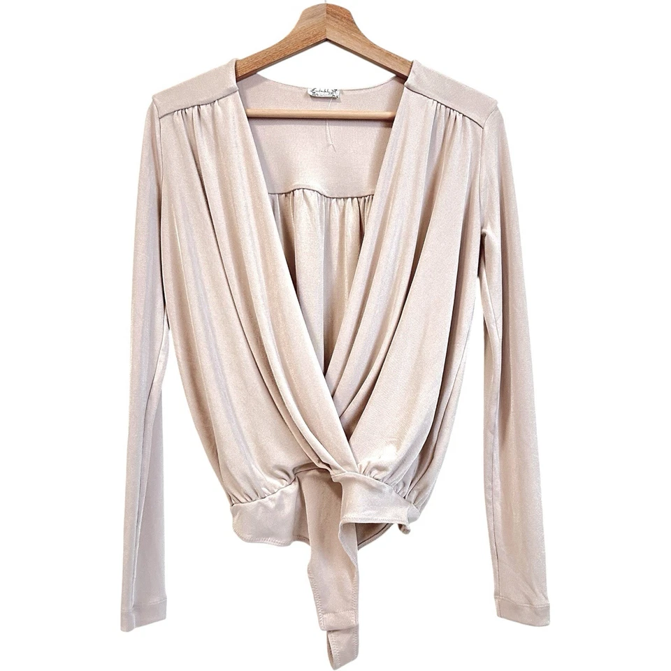 Camisa Body Free People Mujer Pequeña Rosa Perla Sobrepelliz Tejido Líquido Noche Foto 1 de 4