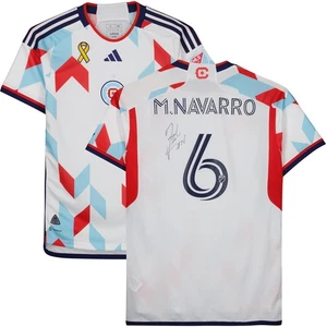 Miguel Navarro Chicago Fire FC Signed Match-Used 6 Jersey 2023 MLS Season-Size S - Picture 1 of 5