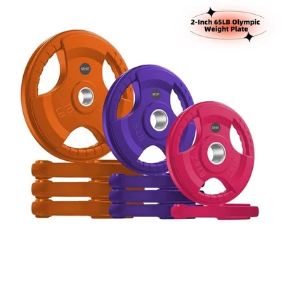 Juego de placa de peso olímpica recubierta de goma SPART 65LB de 2"" para entrenamiento de gimnasio en casa Foto 1 de 4