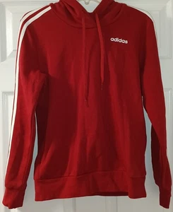 Adidas Hoodie Damen rot weiß gestreift Größe kleine Taschen  - Bild 1 von 5