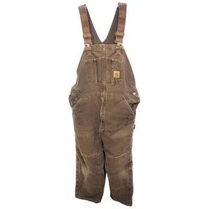 Carhartt 38x30 Latzhose braun Carpenter Workwear Bib Utility Pants Herren D - Bild 1 von 17