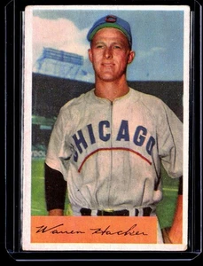 1954 Bowman Warren Hacker Chicago Cubs #125 SET BREAK - Picture 1 of 2