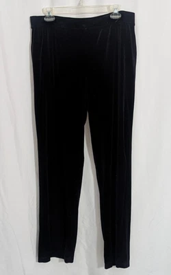 Pantalones De Colección JACLYN SMITH Terciopelo Negro Pierna Recta Grandes Caprichosos Informales Foto 1 de 4