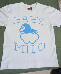 Baby Milo A Bathing Ape S/S Graphic T Shirt Tee White Sleeping Short - Picture 1 of 4