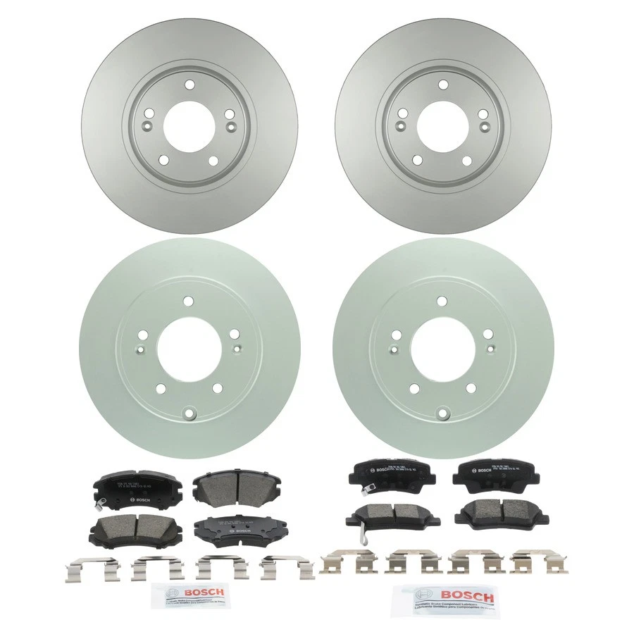 Kit de pastillas de freno y rotor de cerámica Bosch QuietCast para Hyundai Azera 2010-2011 Foto 1 de 4